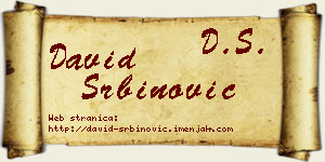 David Srbinović vizit kartica